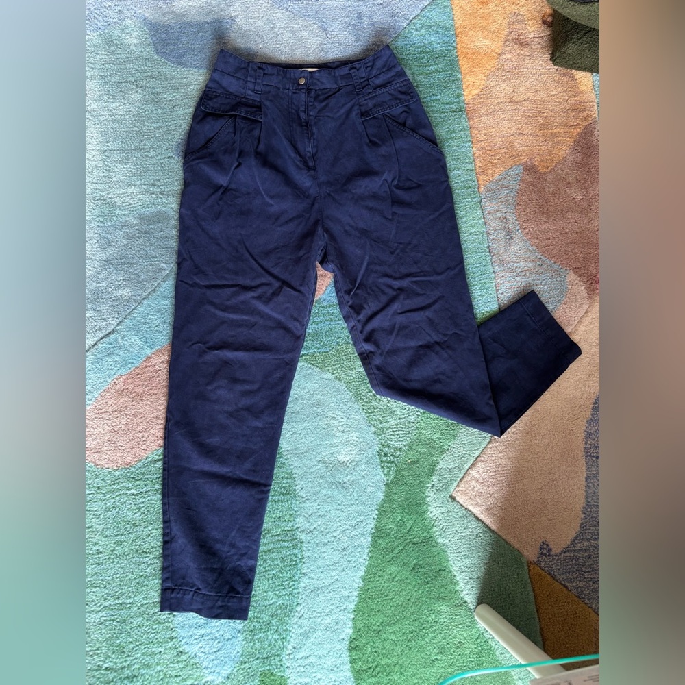 Whistles Blue Chino Pants with Buttery Soft Fabric in Size 6 or 4